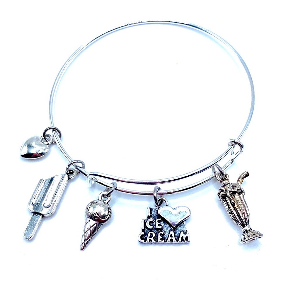 Ice Cream Charm Bracelet Bangle